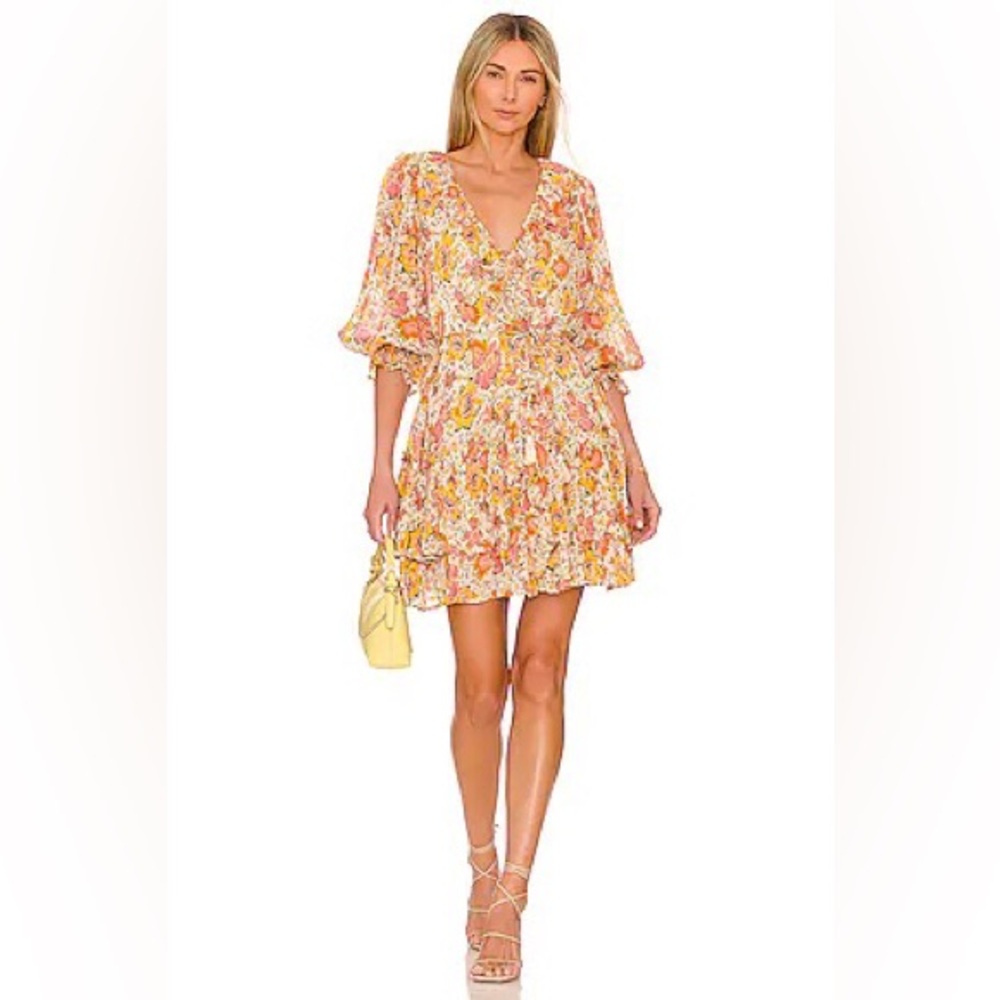 Cleobella Audrey Mini Lucia Floral Boho Romantic Coquette Party Fall Dress S